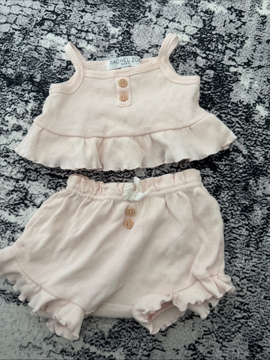 Rachel Zoe Other - Rachel Zoe Pale Pink Ruffle Tank & Shorts Set